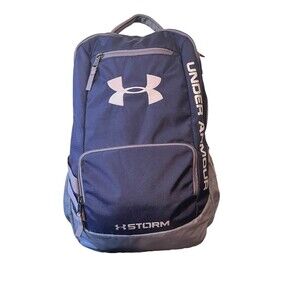 Under Armour Storm Backpack Blue And Grey Excellent Condition